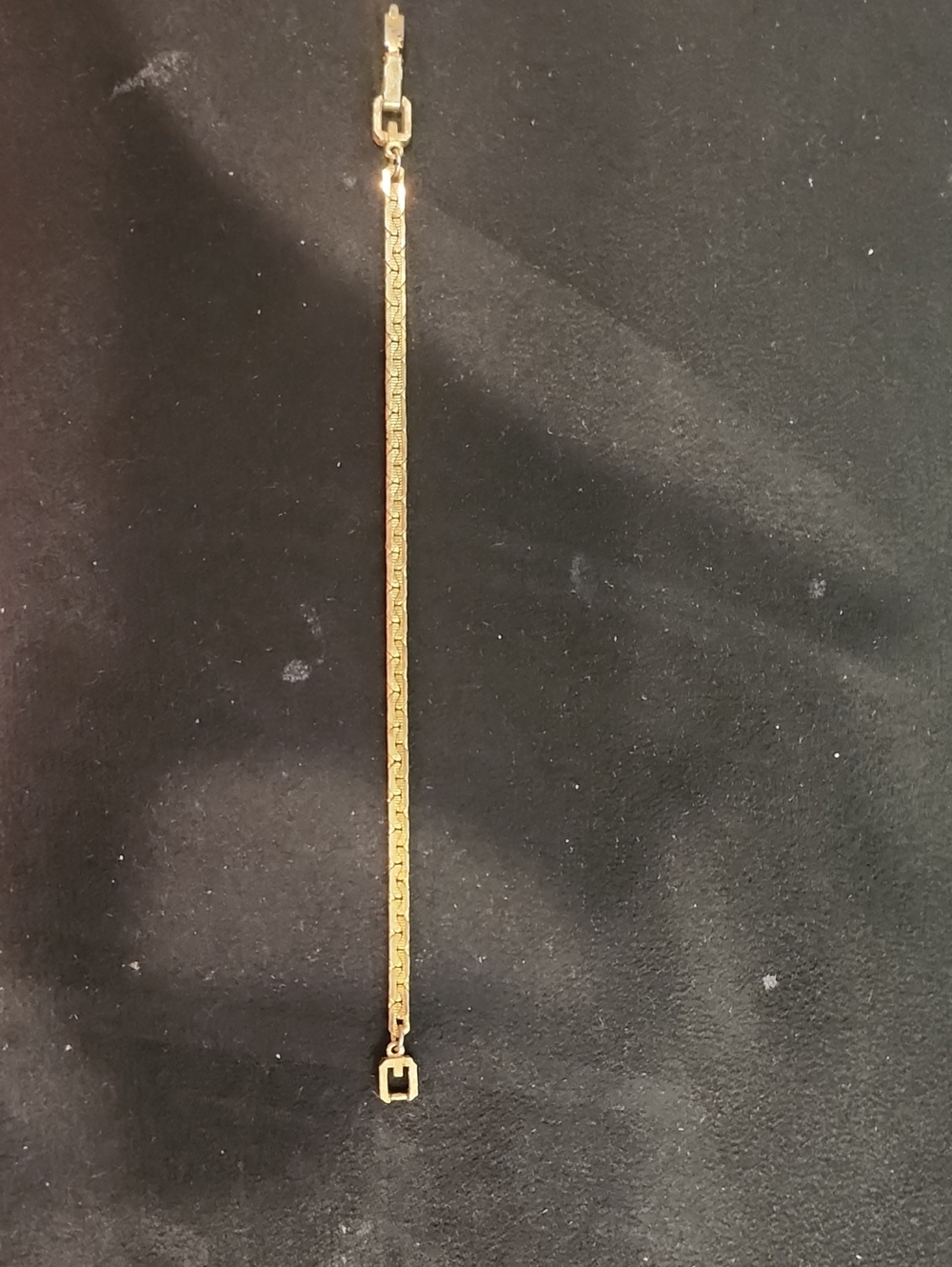 Gold Tone Box Chain Bracelet